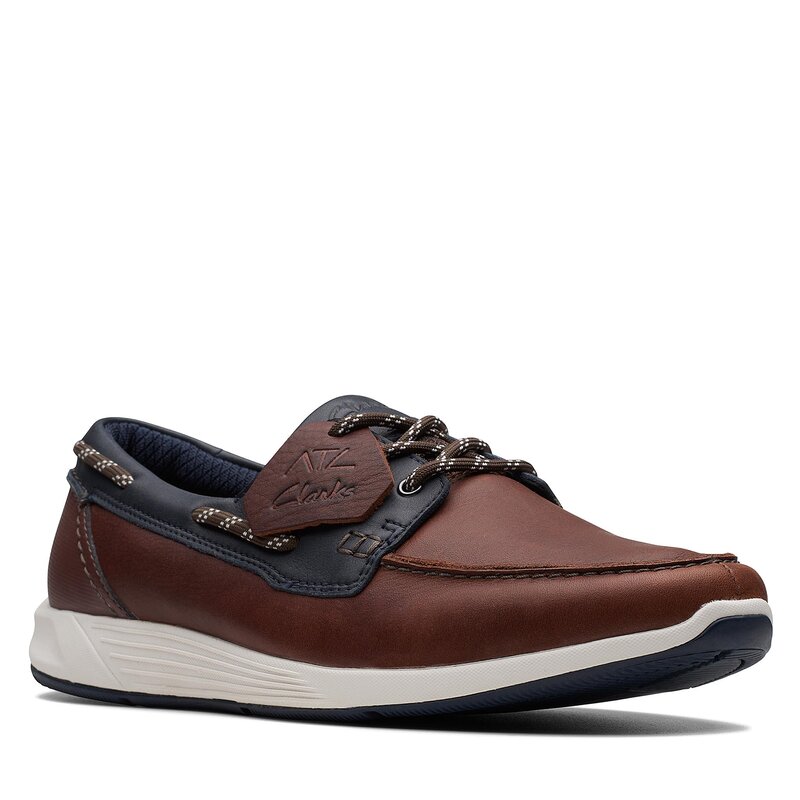Halbschuhe Clarks ATL Sail Go 26170335 Navy/Tan Halbschuhe Herrenschuhe