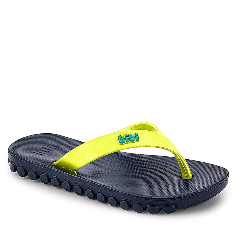 Zehentrenner Bibi 1190015 Indigo/Yellow Zehentrenner Pantoletten und Sandaletten Damenschuhe