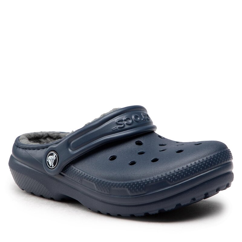 Pantoletten Crocs Classic Lined Clog K 207010 Navy/Charcoal Unisex