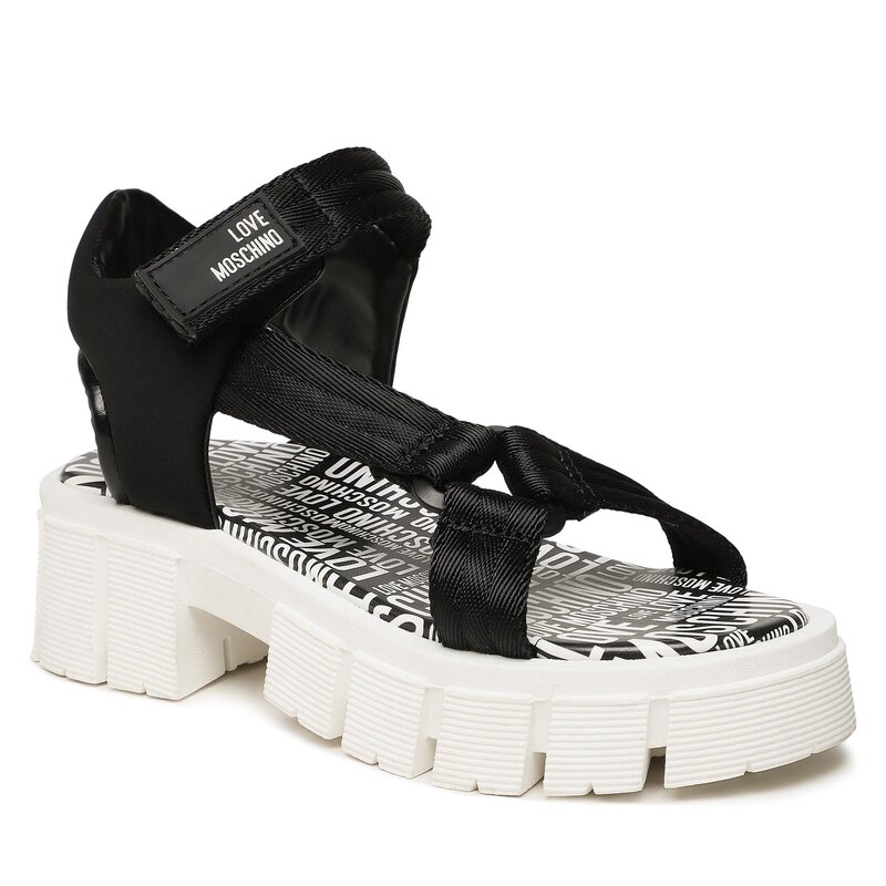 Sandalen LOVE MOSCHINO JA16216G0GIX300A Nero/Bi Alltägliche Sandalen Sandalen Pantoletten und Sandaletten Damenschuhe