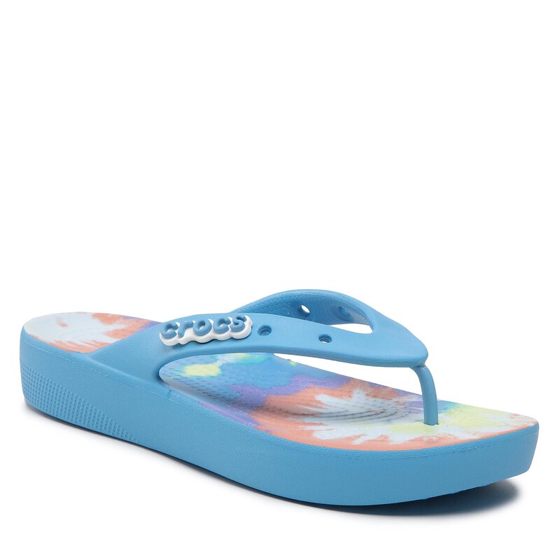 Zehentrenner Crocs Classic Platform Tiedye 208043 Oxygen/Multi Unisex