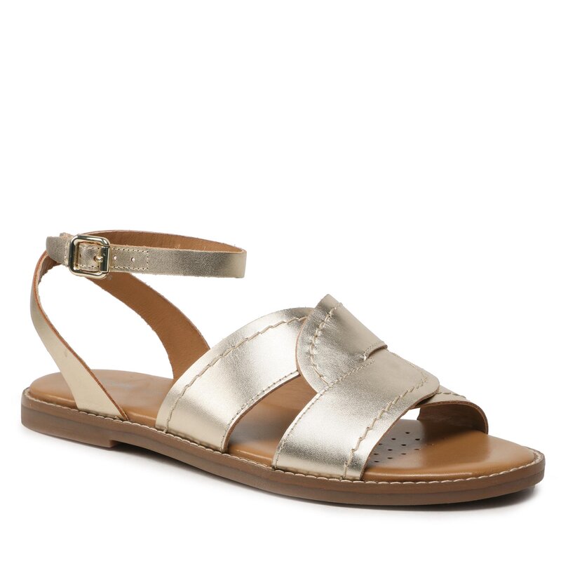 Sandalen Geox D Naileen D35SDB000CFC2012 Lt Gold Sandalen Pantoletten und Sandaletten Damenschuhe