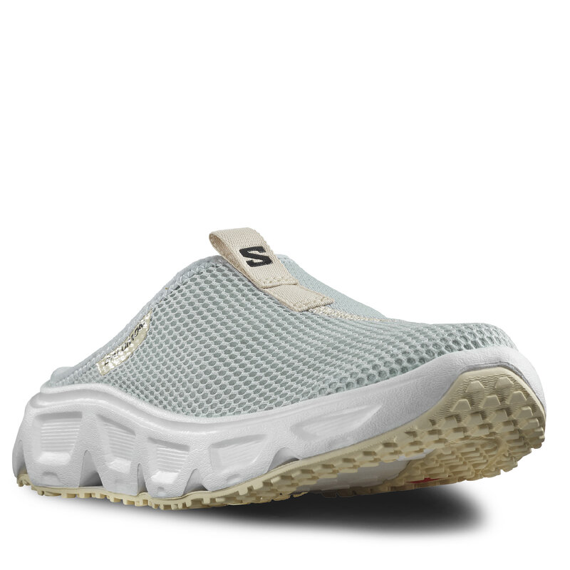 Pantoletten Salomon Reelax Slide 6.0 L47112600 Pearl Blue/White/Bleached Sand Pantoletten Pantoletten und Sandaletten Damenschuhe