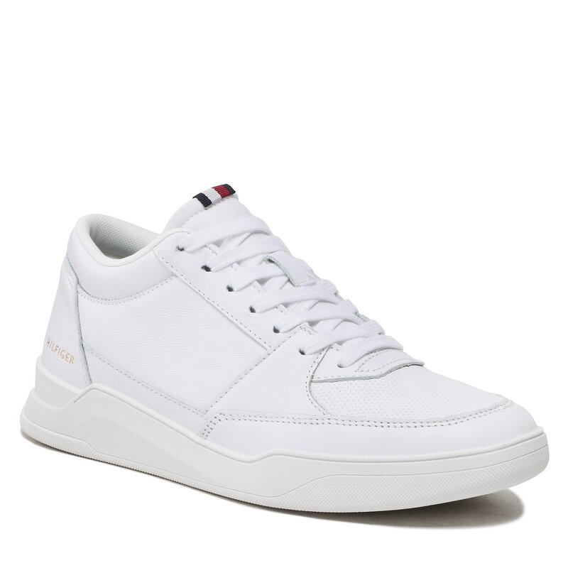 Sneakers Tommy Hilfiger Elevated Hi Cupsole Leather FM0FM04290 White YBR Sneakers Halbschuhe Herrenschuhe