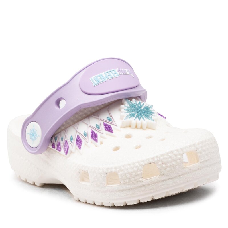 Pantoletten Crocs Cls Fl I Am Frozen II Cgt 207715 White Pantoletten Pantoletten und Sandaletten Mädchen Kinderschuhe