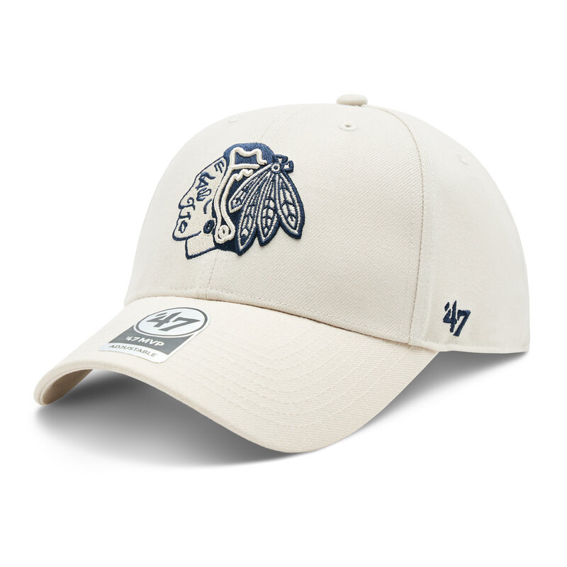 Cap 47 Brand NHL Chicago Blackhawks '47 MVP SNAPBACK H-MVPSP04WBP-BN Bone Caps Damen Mützen Mützen Textilien Zubehör