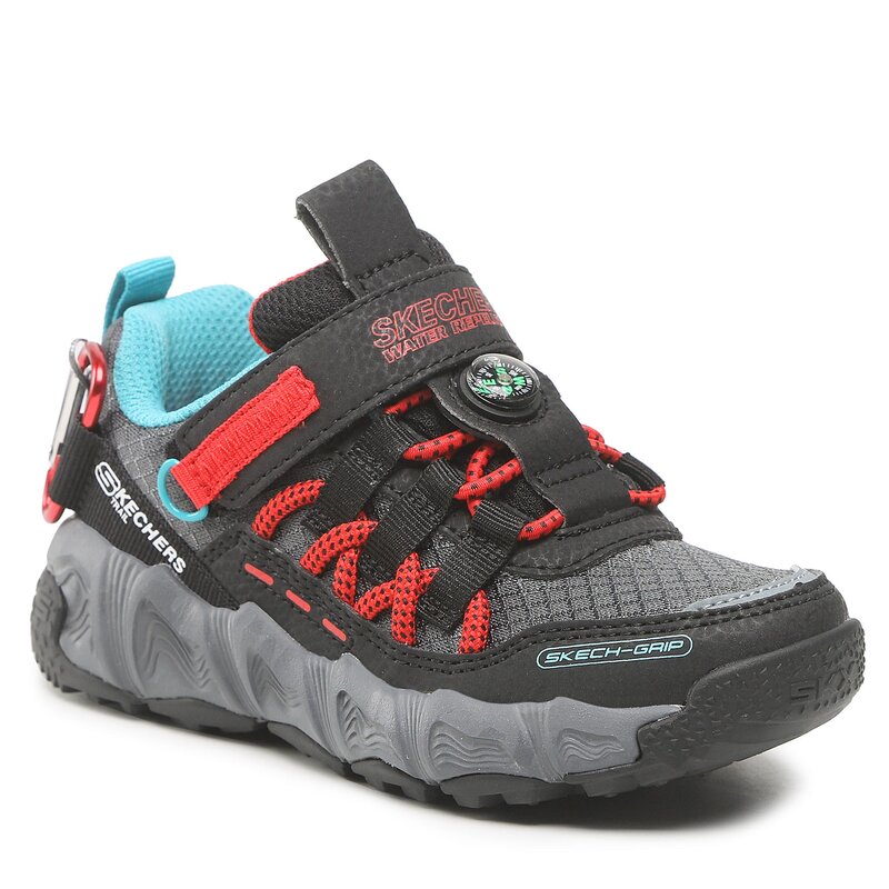 Trekkingschuhe Skechers Pro Scout 406423L/BKRD Black/Red Klettverschluss Halbschuhe Jungen Kinderschuhe
