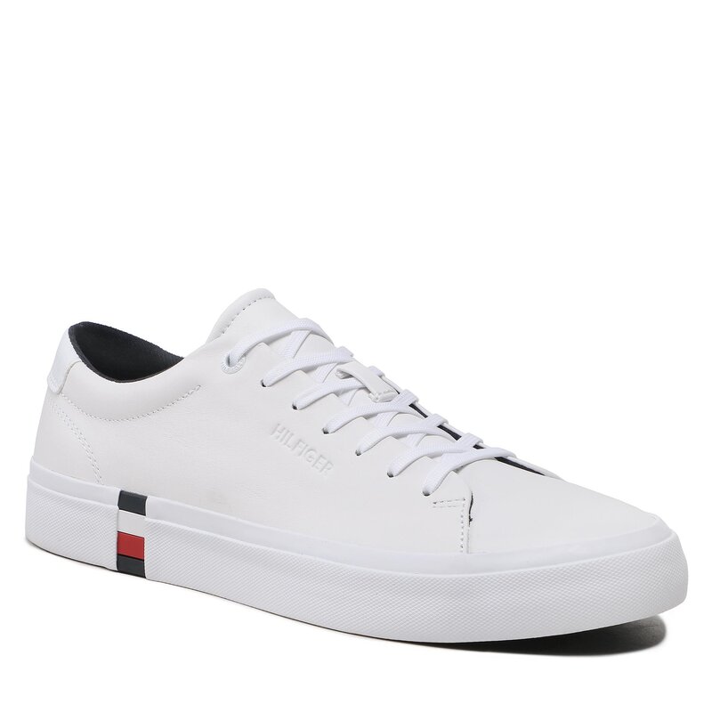 Sneakers Tommy Hilfiger Modern Vulc Corporate Leather FM0FM04351 White YBR Sneakers Halbschuhe Herrenschuhe