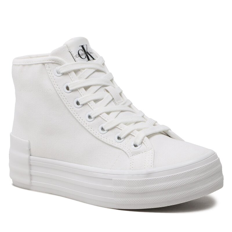 Sneakers Calvin Klein Jeans Vulc Flatform Bold Essential YW0YW01031 White YBR Sneakers Halbschuhe Damenschuhe