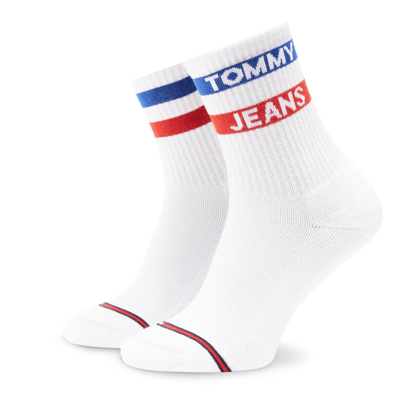 Hohe Unisex-Socken Tommy Jeans 701220289 White 001 Hohe Damen Socken Textilien Zubehör
