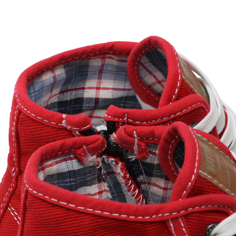 Sneakers aus Stoff Mustang 4058-505-5 Rot Turnschuhe Halbschuhe Herrenschuhe