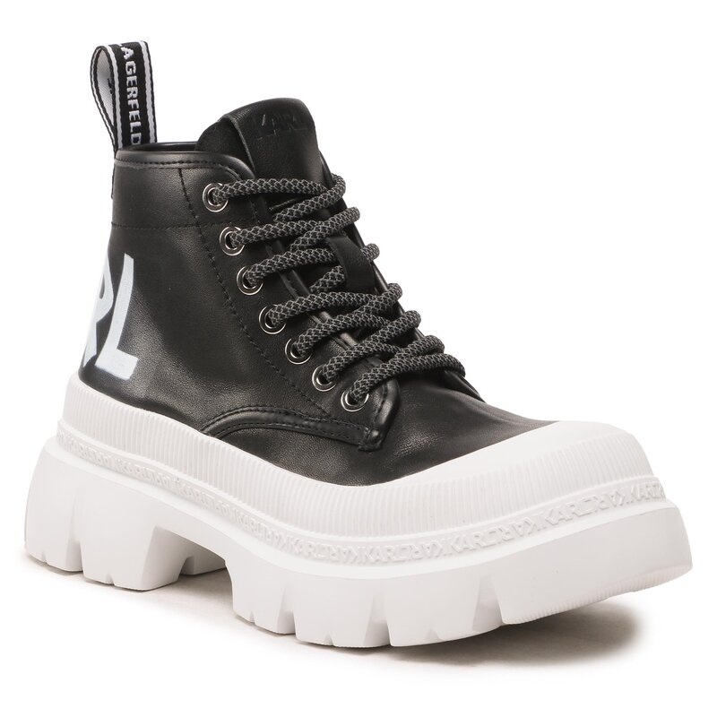 Stiefeletten KARL LAGERFELD KL43520 Black Lthr Boots Stiefel und andere Damenschuhe
