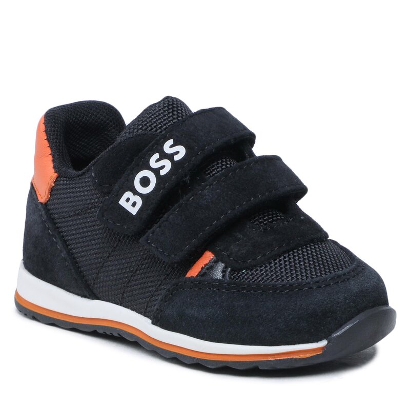 Sneakers Boss J09193 M Black 09B Klettverschluss Halbschuhe Jungen Kinderschuhe