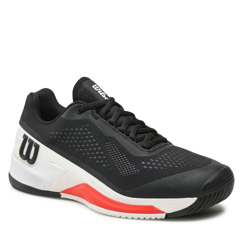 Schuhe Wilson Rush Pro 4.0 WRS328320 Black/White/Poppyred Tennis Sportschuhe Herrenschuhe