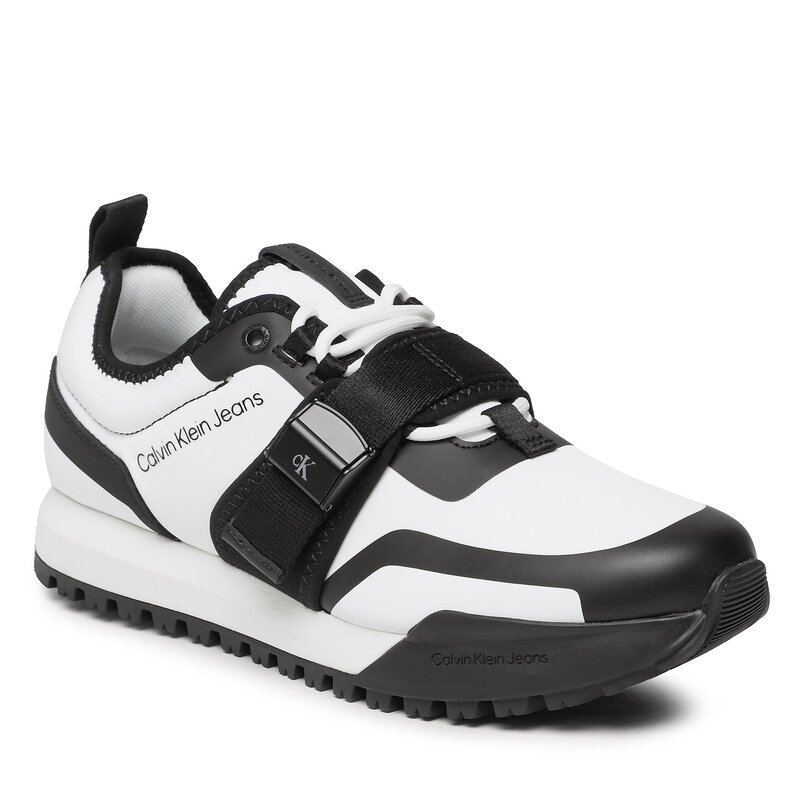 Sneakers Calvin Klein Jeans Toothy Runner Clip Hardware YM0YM00625 White/Black YBH Sneakers Halbschuhe Herrenschuhe