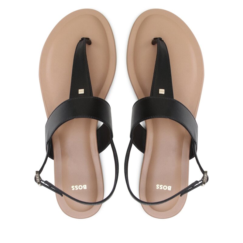 Zehentrenner Boss 50493029 Black 01 Zehentrenner Pantoletten und Sandaletten Herrenschuhe
