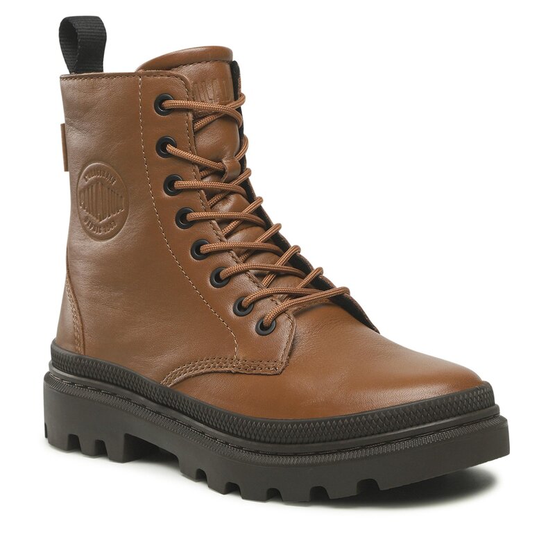 Schnürstiefeletten Palladium Pallatrooper Off Lth 77972-252-M Dear Brown Unisex