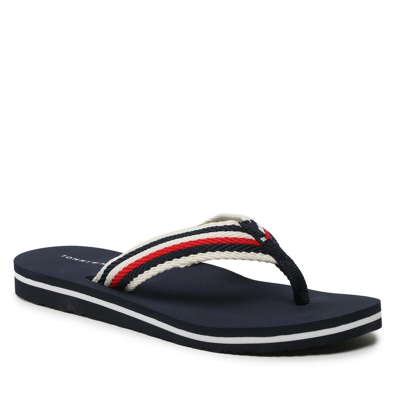 Zehentrenner Tommy Hilfiger Essential Comfort Sandal FW0FW07147 Space Blue DW6 Zehentrenner Pantoletten und Sandaletten Damenschuhe