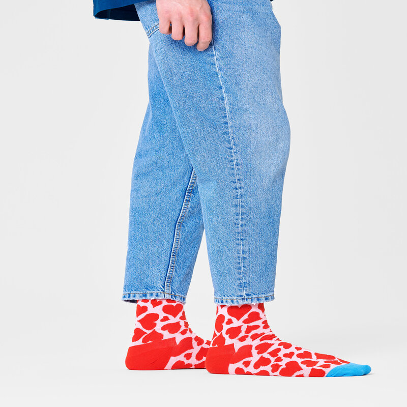 Hohe Unisex-Socken Happy Socks HRT01-4000 Rot Hohe Damen Socken Textilien Zubehör