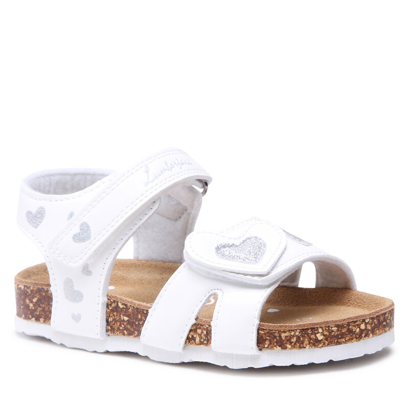 Schuhe Lumberjack 2 VELCRO SANDAL WHITE/SILVER Sandalen Pantoletten und Sandaletten Mädchen Kinderschuhe