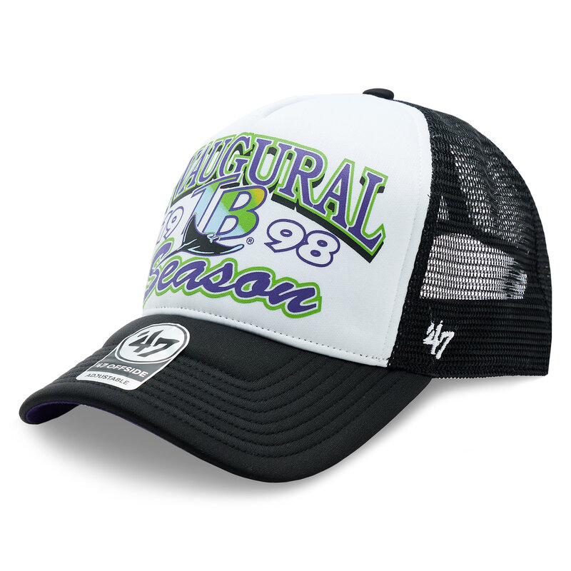 Cap 47 Brand MLB Tampa Bay Rays Foam Champ '47 Offside DT BCPTN-FOAMC30KPP-BK98 Black Caps Damen Mützen Mützen Textilien Zubehör