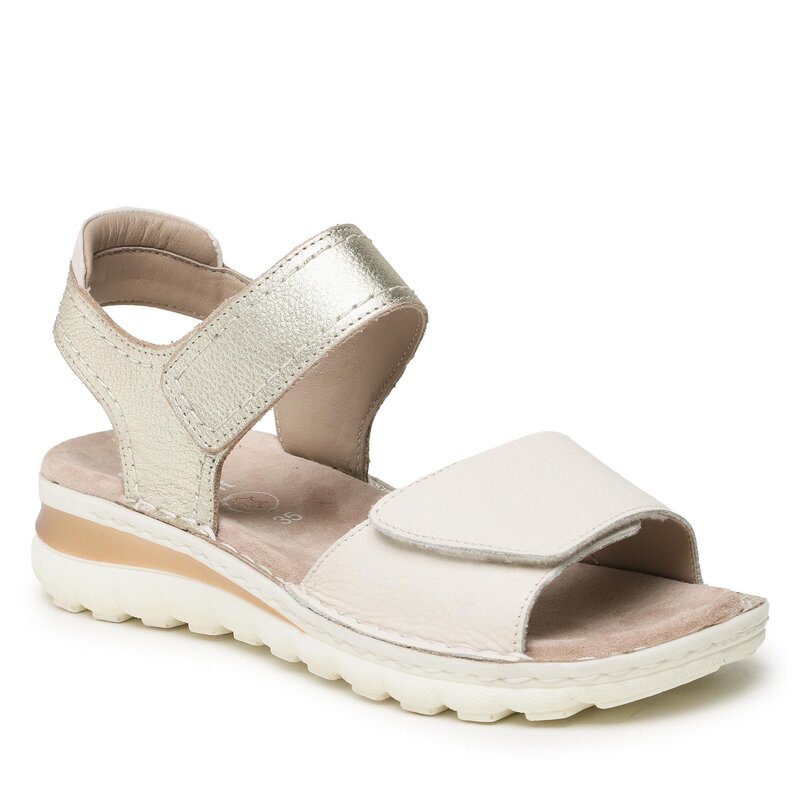 Sandalen Ara 12-47209-11 Cream/Platin Alltägliche Sandalen Sandalen Pantoletten und Sandaletten Damenschuhe