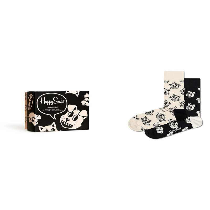 2er-Set hohe Unisex-Socken Happy Socks XPTS02-9100 Bunt Hohe Damen Socken Textilien Zubehör