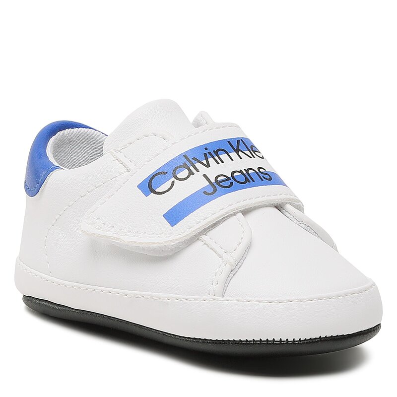 Sneakers Calvin Klein Jeans Velcro Shoe V0B4-80542-1582 White/Royal X004 Klettverschluss Halbschuhe Jungen Kinderschuhe