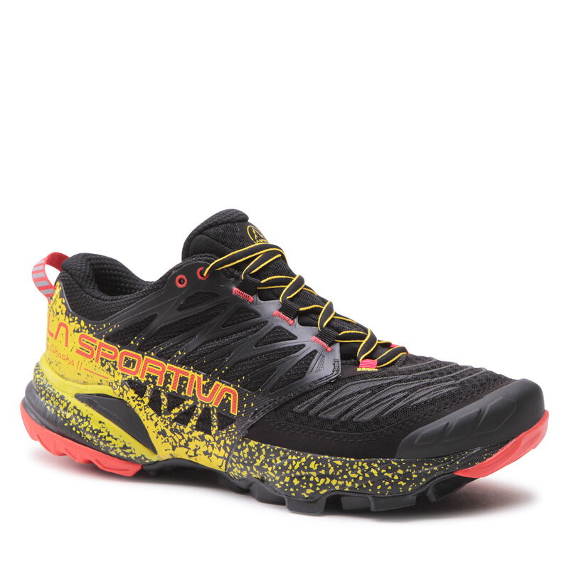 Schuhe La Sportiva Akasha II 56A999100 Black/Yellow Outdoor Laufschuhe Sportschuhe Herrenschuhe