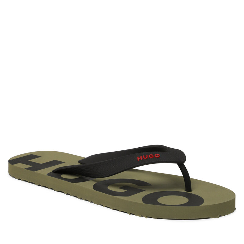 Zehentrenner Hugo 50488935 Open Green 345 Zehentrenner Pantoletten und Sandaletten Herrenschuhe