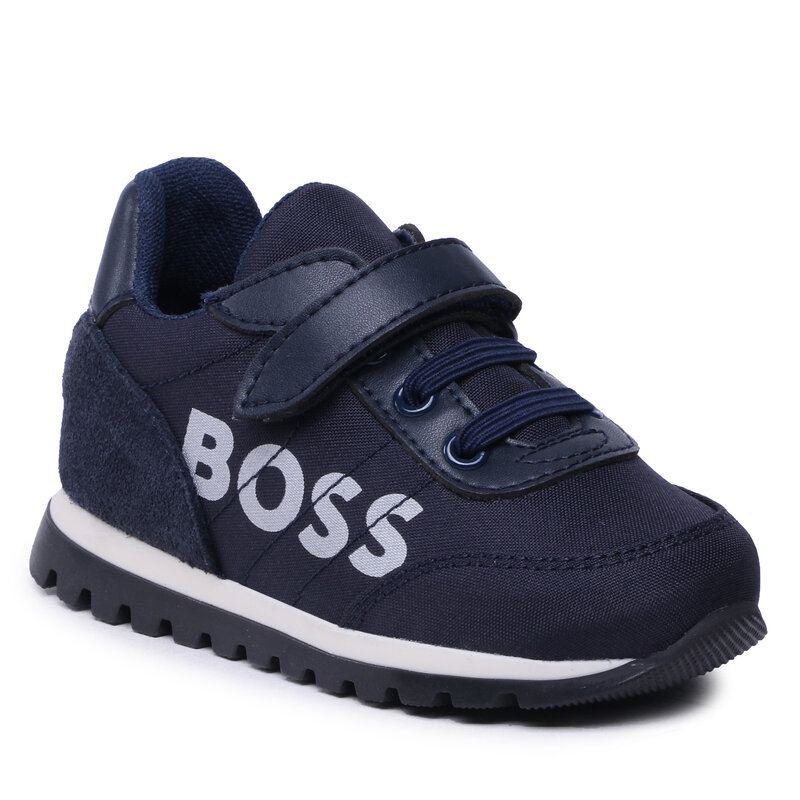 Sneakers Boss J09194 S Navy 849 Klettverschluss Halbschuhe Jungen Kinderschuhe