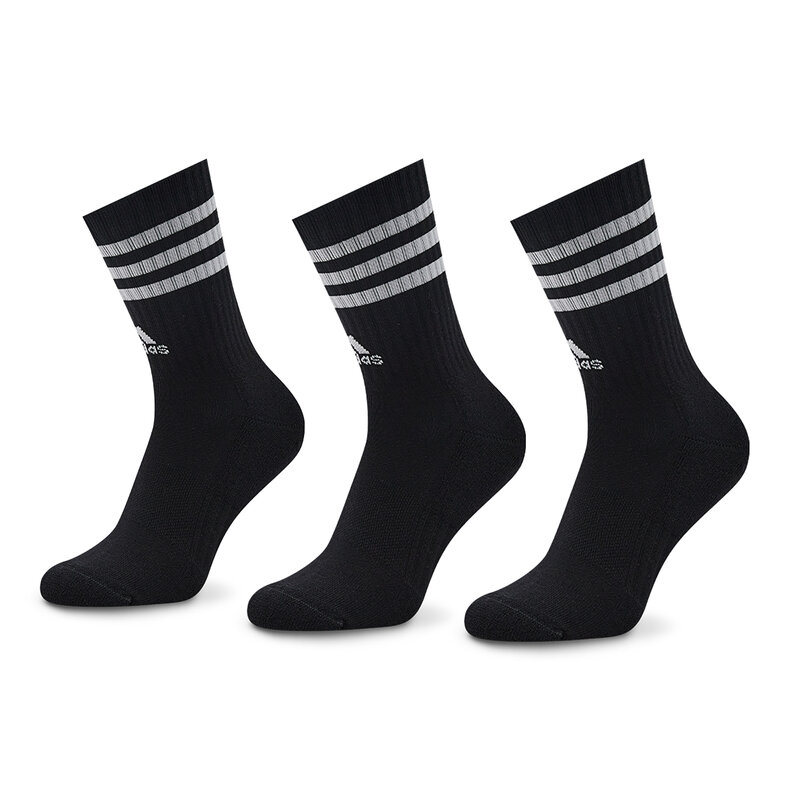 3er-Set hohe Unisex-Socken adidas 3-Stripes IC1321 Black/White Hohe Damen Socken Textilien Zubehör