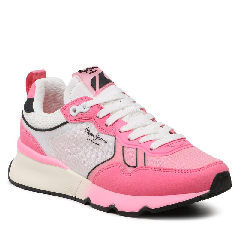 Sneakers Pepe Jeans Brit Pro Neon W PLS31460 Neon Pink 335 Sneakers Halbschuhe Damenschuhe