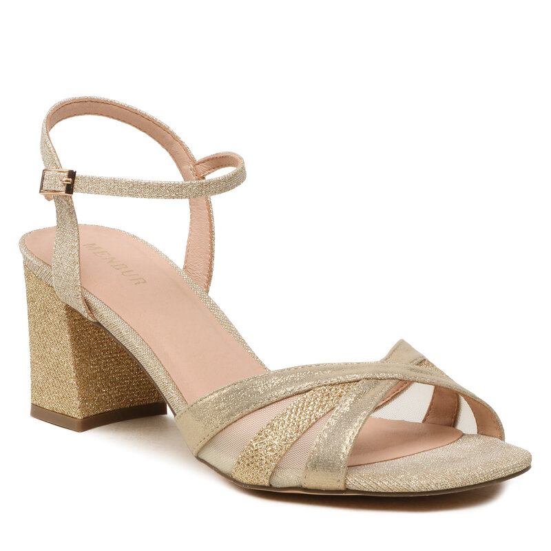 Sandalen Menbur 23705 Gold 00 Alltägliche Sandalen Sandalen Pantoletten und Sandaletten Damenschuhe