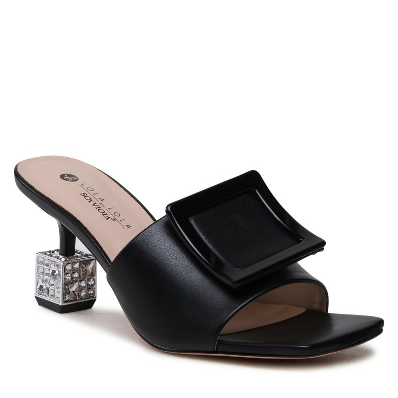 Pantoletten Sca'viola S-134 Black Elegante Pantoletten Pantoletten Pantoletten und Sandaletten Damenschuhe