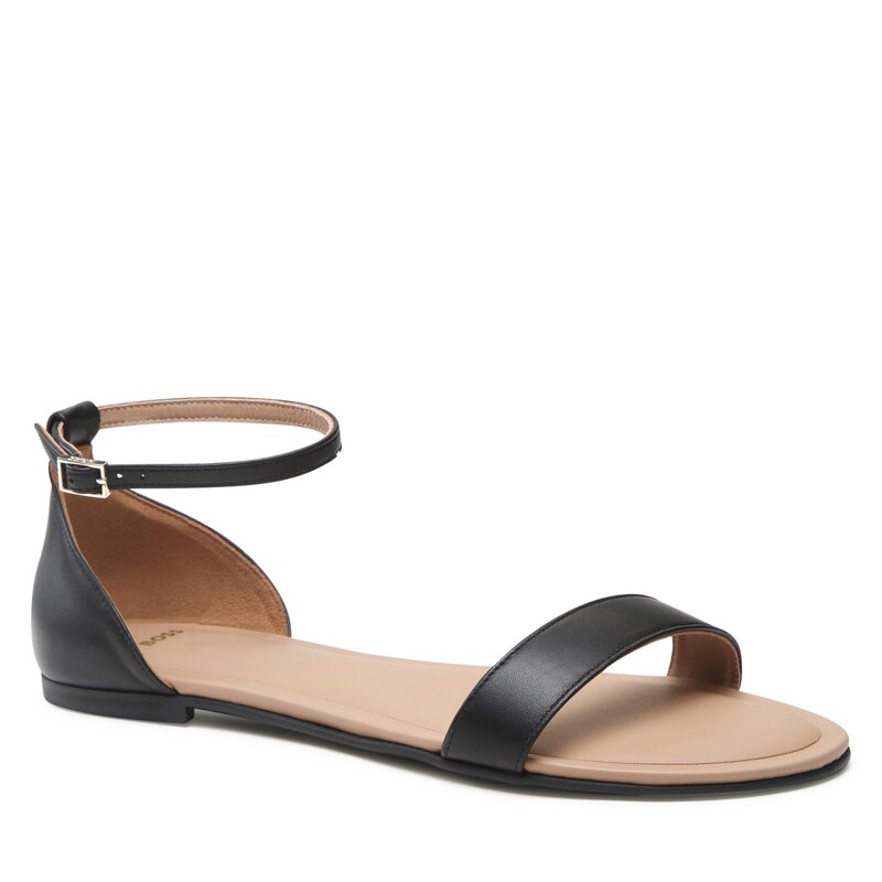 Zehentrenner Boss 50493019 Black 01 Zehentrenner Pantoletten und Sandaletten Herrenschuhe