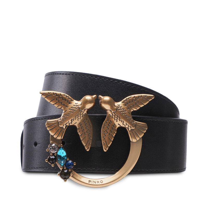 Damengürtel Pinko Love Berry H4 Belt PE 23 PLT01 100120 A0J4 Black Z99Q Damengürtel Gürtel Leder-Galanterie Zubehör