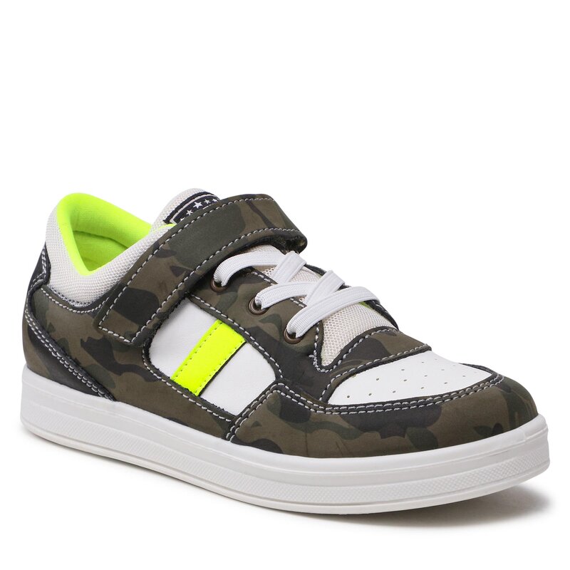 Sneakers Primigi 3877622 S Mimetic Military-White Halbschuhe Jungen Kinderschuhe