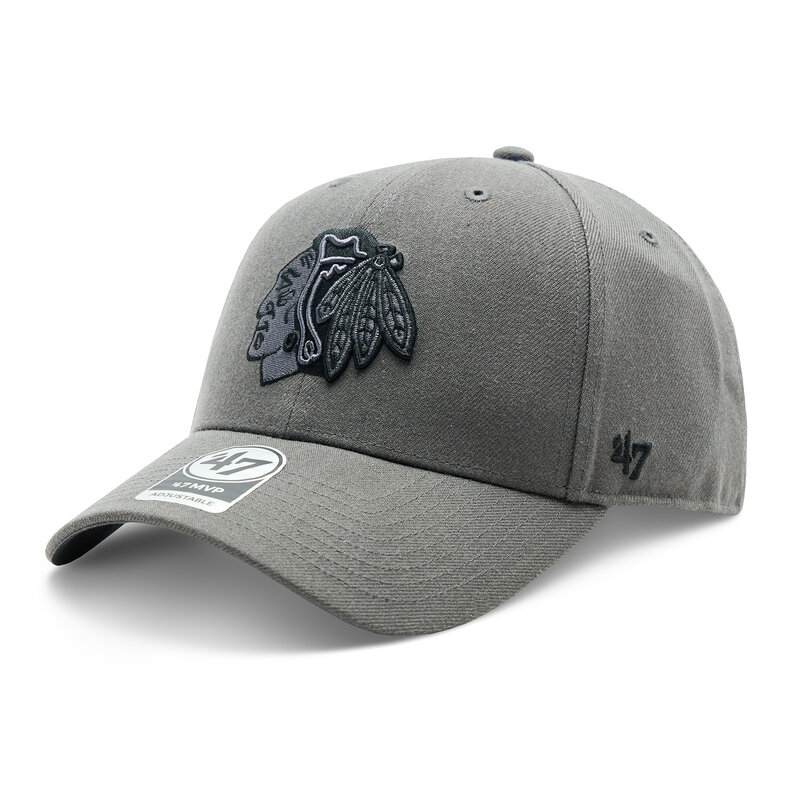 Cap 47 Brand NHL Chicago Blackhawks '47 MVP SNAPBACK H-MVPSP04WBP-CCA Charcoal Caps Damen Mützen Mützen Textilien Zubehör