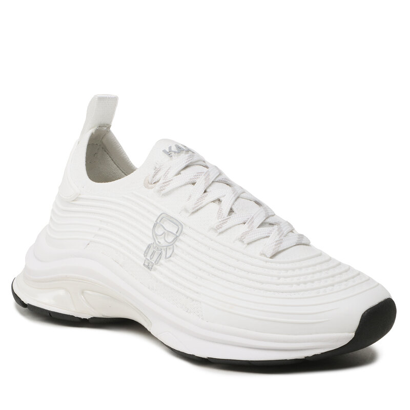 Sneakers KARL LAGERFELD KL63160 White Knit Textile Sneakers Halbschuhe Damenschuhe
