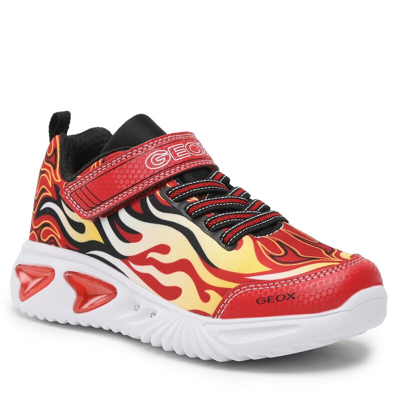 Sneakers Geox J Assister Boy J35DZC011CEC0020 D Red/Black Halbschuhe Jungen Kinderschuhe
