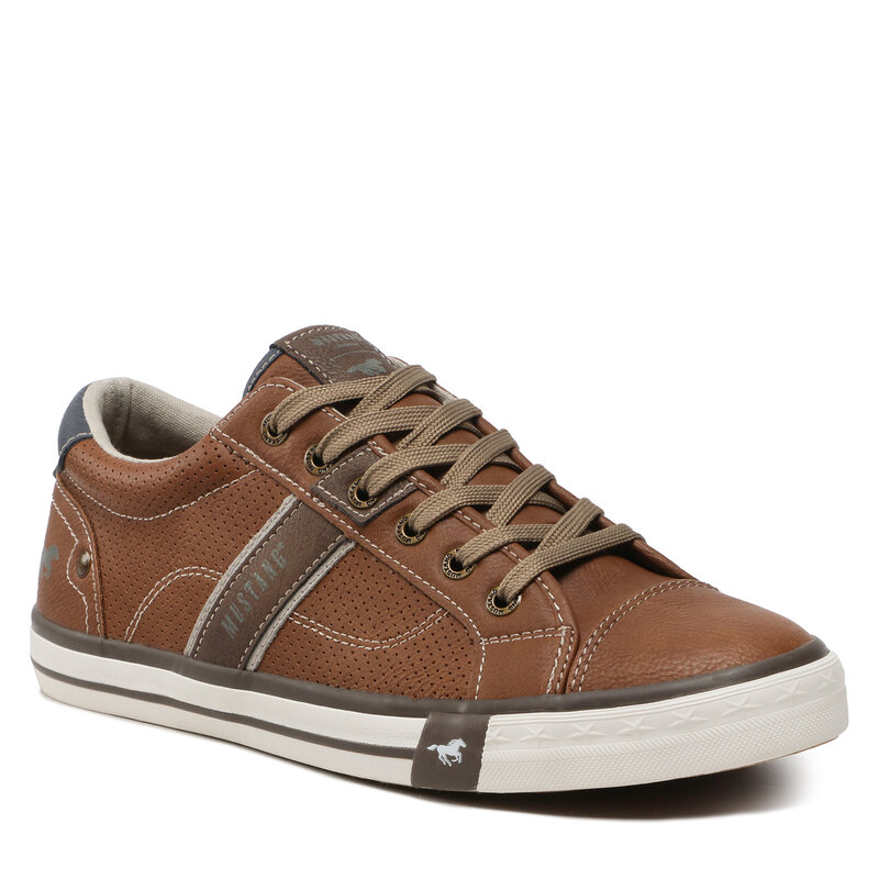 Sneakers Mustang 4072-316-307 Cognac Sneakers Halbschuhe Herrenschuhe