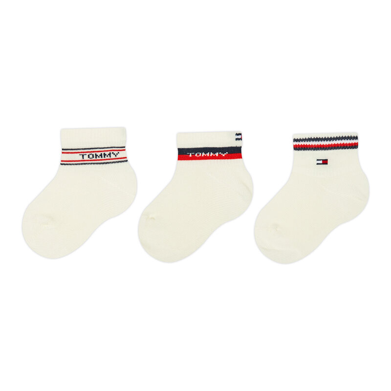 3er-Set hohe Kindersocken Tommy Hilfiger 701222674 Marshmallow/Tommy Original 001 Hohe Kinder Socken Textilien Zubehör