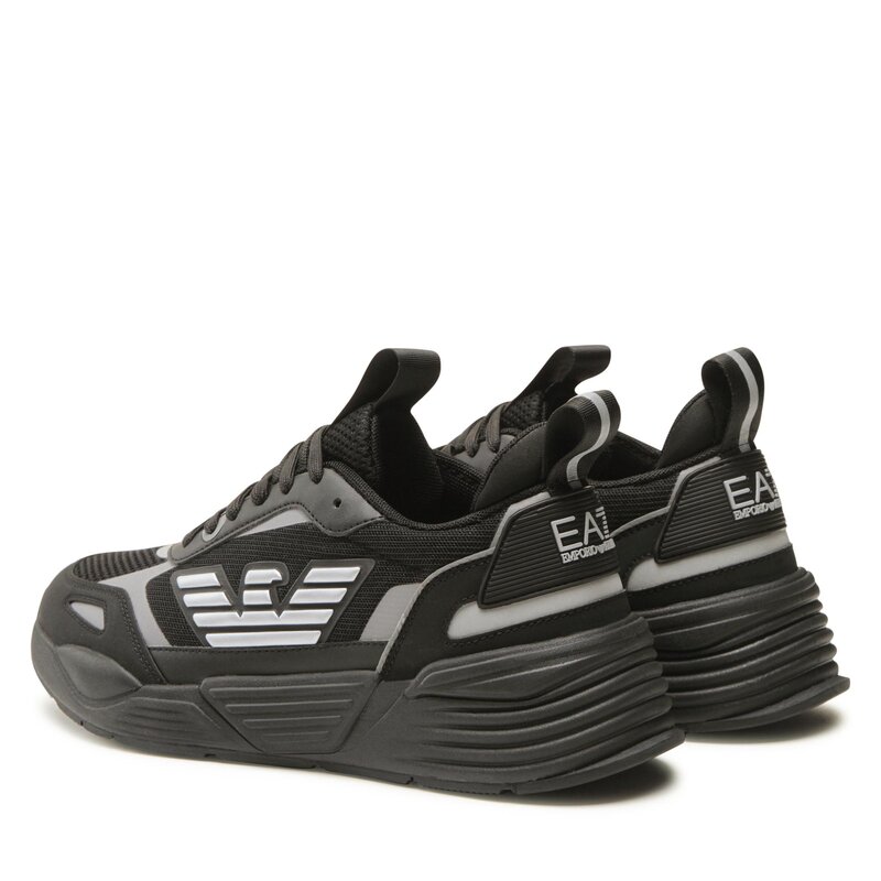 Sneakers EA7 Emporio Armani X8X070 XK165 M826 Triple Black/Silver Sneakers Halbschuhe Herrenschuhe ZL10666