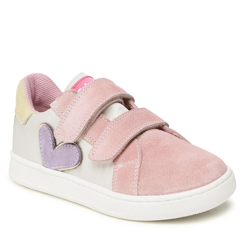 Sneakers Naturino Falcotto by Naturino Pentelope V 0012017752.02.1N99 S Pink/Milk Klettverschluss Halbschuhe Mädchen Kinderschuhe