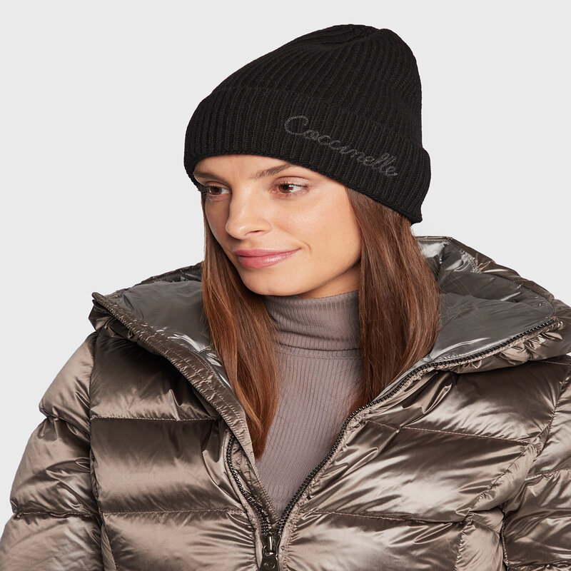Mütze Coccinelle E7 MYE 37 05 01 Noir 001 Wintermützen Damen Mützen Mützen Textilien Zubehör
