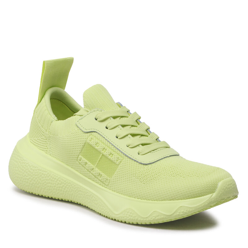 Sneakers Tommy Jeans Flexi Contrast Brand EN0EN02139 Light Citrus MSA Sneakers Halbschuhe Damenschuhe