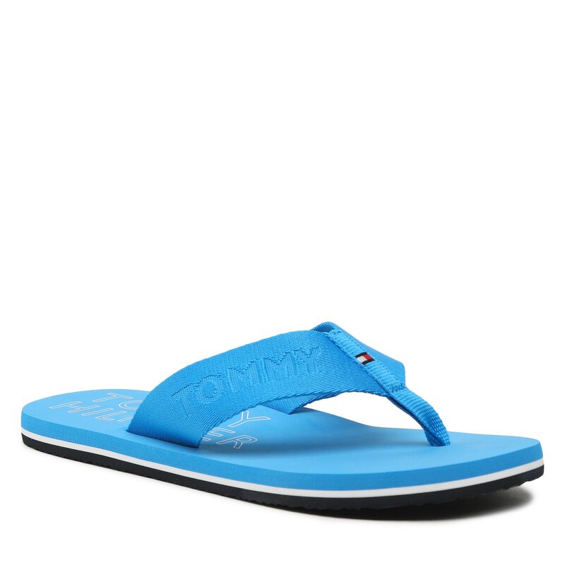 Zehentrenner Tommy Hilfiger Tonal Hilfiger Beach Sandal FM0FM04472 Shocking Blue CZW Zehentrenner Pantoletten und Sandaletten Herrenschuhe