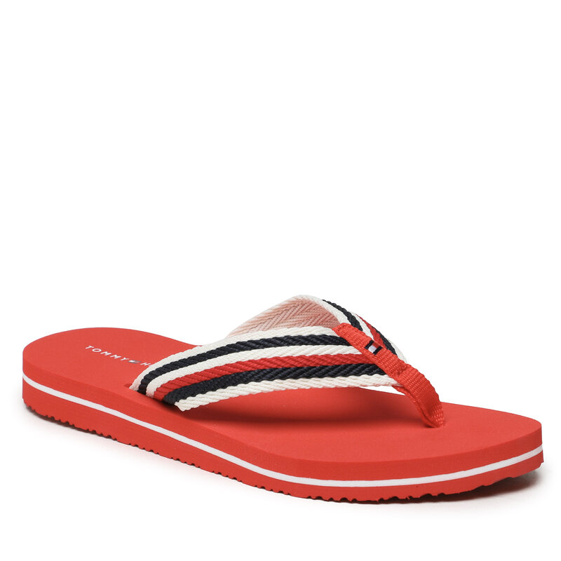 Zehentrenner Tommy Hilfiger Essential Comfort Sandal FW0FW07147 Fireworks SNE Zehentrenner Pantoletten und Sandaletten Damenschuhe