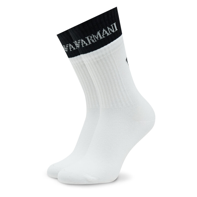 Hohe Herrensocken Emporio Armani 301122 3R306 00911 Bianco/Nero Hohe Herren Socken Textilien Zubehör